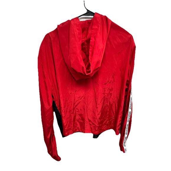 Coca Cola Junior Womens Size L Lightweight Windbreaker Pullover Jacket Hooded - Picture 6 of 7